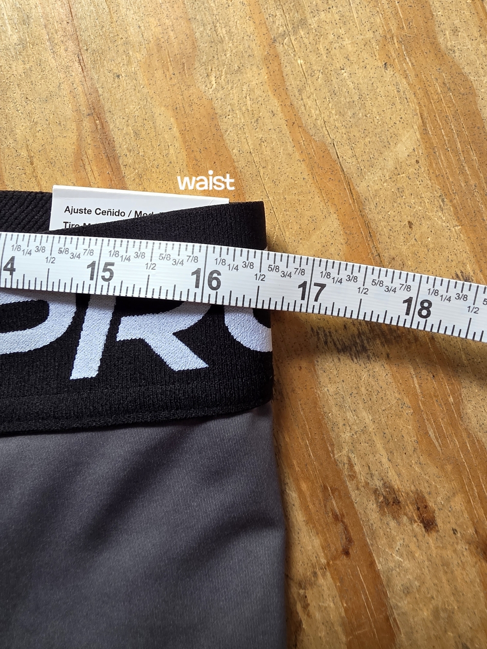 Nike Pro Women's Gray Compression Bike Shorts with Branded Waistband #SHO4 - Picture 10 of 11